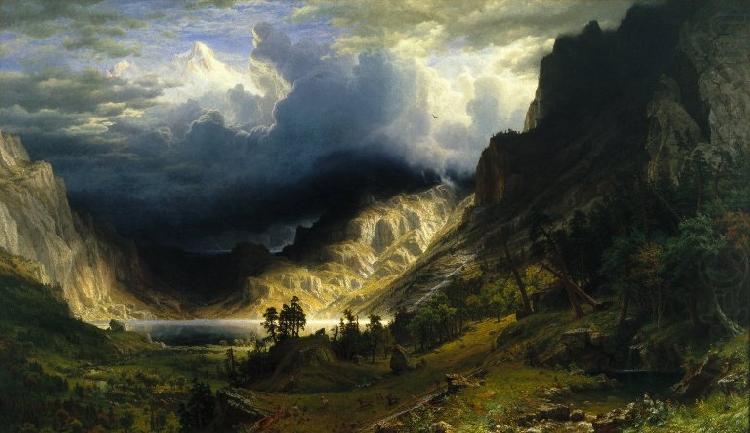 Albert Bierstadt Storm in the Rocky Mountains, Mount Rosalie china oil painting image